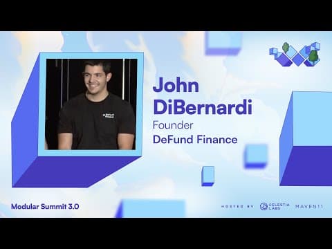 Exploring DeFund - A Sovereign Rollup for the Modular Ecosystem - John DiBernardi