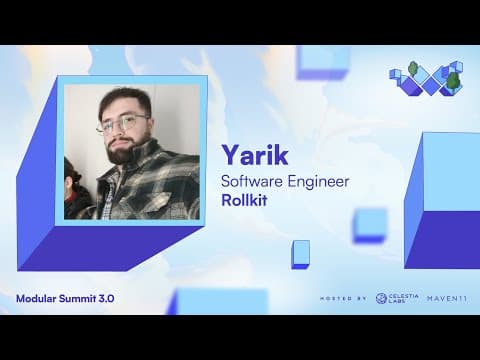 Rollkit: Building Sovereign Rollups with Rollkit - Yarik