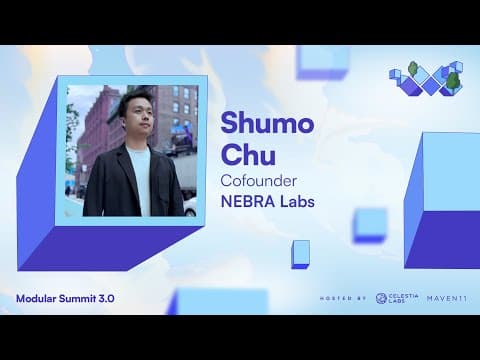 NEBRA UPA: ZK Broadband Unlocks Scaling, Privacy and Interoperability - Shumo Chu