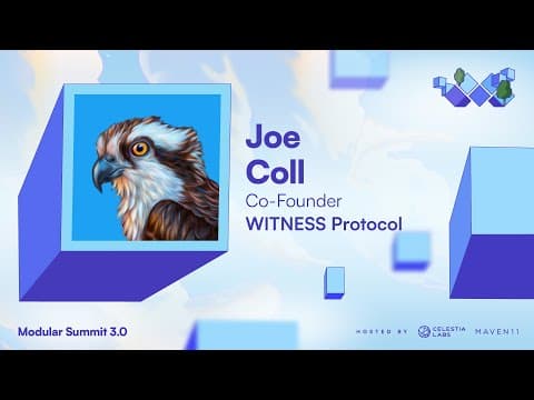 WITNESS Protocol: Using Verifiable Data Structures to Scale Onchain Verifiability - Joe Coll
