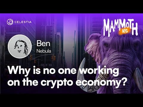 Why is no one working on the crypto economy? (Ben - Nebula)
