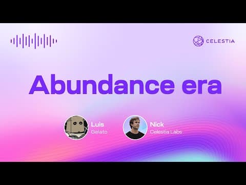 Abundance era with Luis from Gelato
